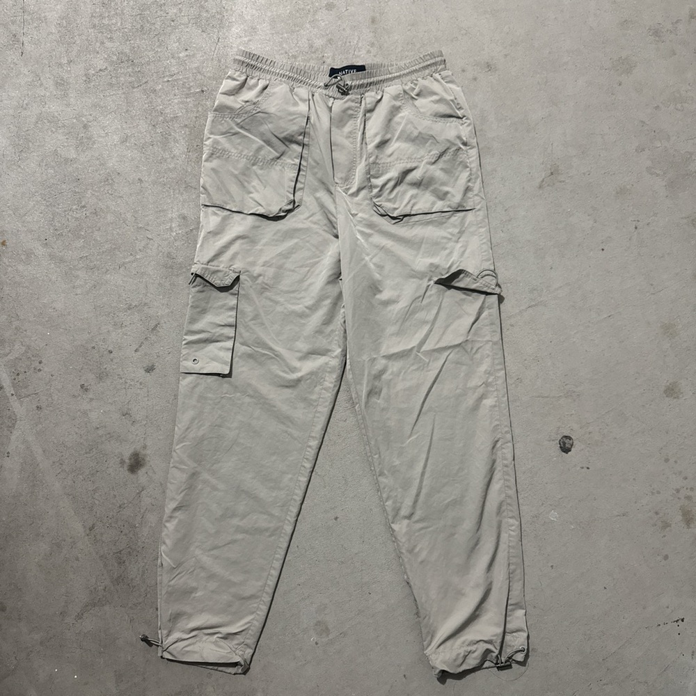 NATIVE YOUTH Light Gray Cargo Pants
